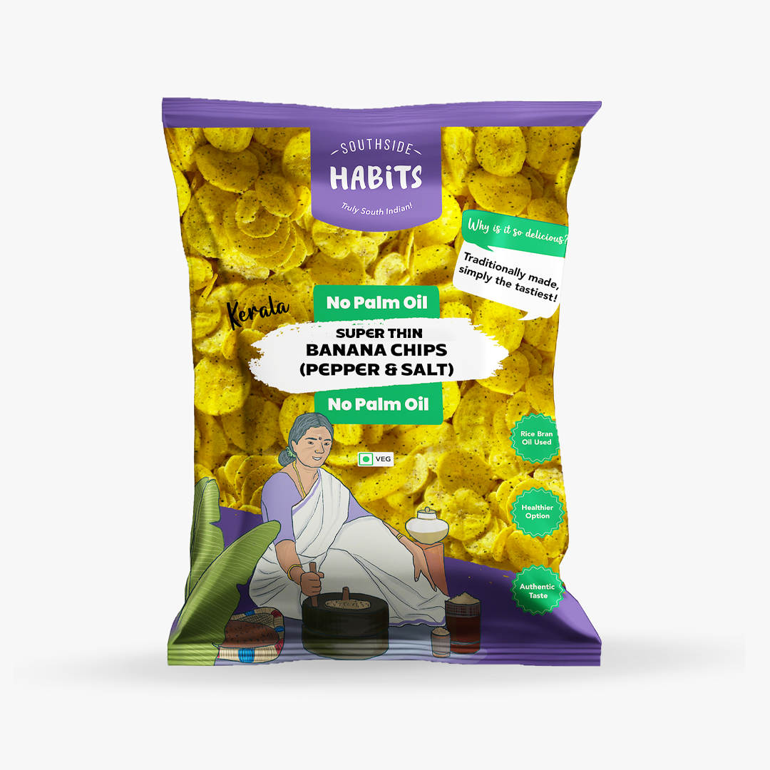 Super Thin Banana Chips Coconut Oil (Pepper & Salt)